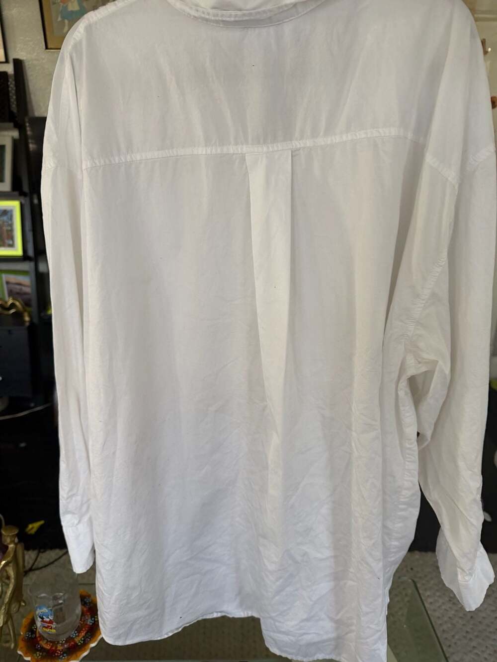 Old Navy Women's Pleated Front Long Sleeve Button-Down Shirt